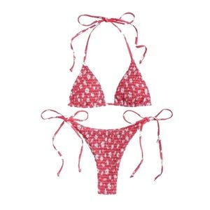 Zaful Ditzy Print String Bikini